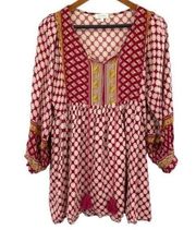 Velzera Women’s Boho Peasant Tunic Dress