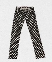 KATE SPADE LIVE COLORFULLY BROOME STREET BLACK & WHITE APPLE PRINT PANTS SZ 28