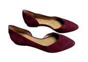 GIANNI Bini Maroon Suede Flats Size 7