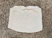 Urban Outfitters White Fuzzy Tube Top