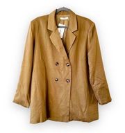 12th Tribe Oversized Khaki Blazer Size Medium New Blogger Fave Slouchy Boyfriend