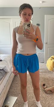Blue athletic shorts