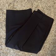 Liz Claiborne Navy Blue Pleated Cropped Slacks