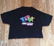 NEW CARE BEARS BLACK S/S CROPPED TEE SZ XL