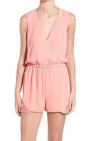 Cupcakes & Cashmere Irina Pink V-neck Romper 