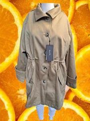 NWT Massimo Dutti Mid Length Trench Coat 6705A Size M