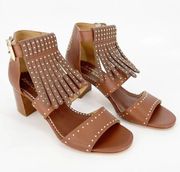 Office of Angela Scott Ms. Golda Studded Kiltie Ankle Strap Sandal 36.5 US 6.5