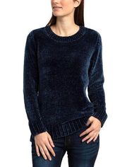 Orvis Navy Blue Chenille Crewneck Sweater Size Large