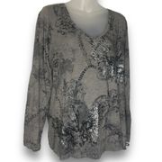 Embellished Rock & Republic Long Sleeve Top