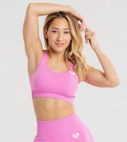 power seamless sports bra in pink