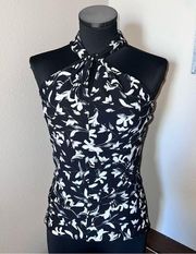 WHBM Floral Twisted Halter Bodice Size xs