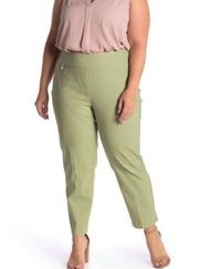 Premise Woman Spring Green Stretch Waistband Ankle Cropped Pants Size 3X NWT