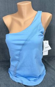 New BuffBunny Bear Claw Size XL One Shoulder Workout Tank Top Light Blue Shirt