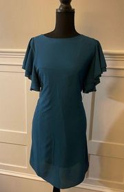 Peacock/teal color dress NWT