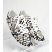 Ted Baker London Snake Print Sneakers w/glinting hardware accents size 7.5