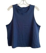 Calme Johnny Was Scoop‎ Neck Tank Top Sleeveless Women Size Large Blue Lounge