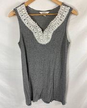 market & spruce elaina crochet trim knit dress size Medium