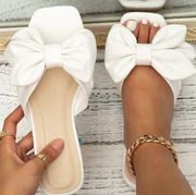 White Bow Sandals🤍