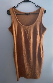 Suede Fitted Dress