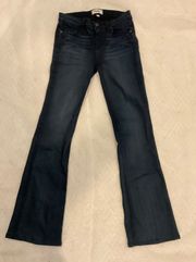 Jeans Womens 26 Skyline Boot Dark Wash mid rise Blue wide leg