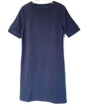 Dudley Stephens Dress Small Terry Fleece‎ Blue Super Comfy Soft Short Sleeve