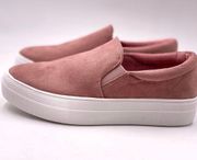 Mauve Micro Suede Slip On Sneaky