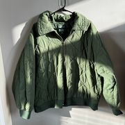 Wild Fable Green Quilted Zip Up Jacket