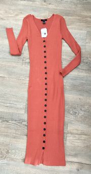 NWT  coral sweater midi dress size S