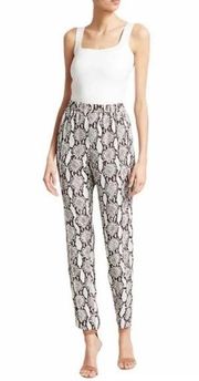 A.L.C. Elijah Python Snakeskin Print Pant Viscose Tapered Leg - Women's Size 6