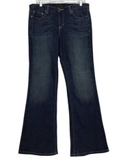 Calvin Klein Women's Size 10 Dark Washed Blue Flared Denim Jeans