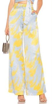 House of Harlow 1960 x Revolve Mona Pants in Blue Feather Yellow Size US XXS