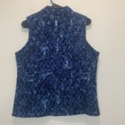 Basic Editions Corduroy Blue Vest Size Small