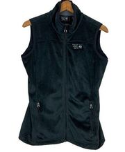 Mountain Hardware Vest Womens Small Black Fleece Full Zip Pockets Outdoor Casual