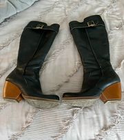 Black Leather Boot