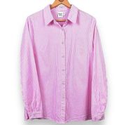 Princess Polly Pink Striped Long Sleeve Button Down Shirt Women’s size 4