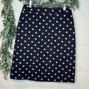 Boden | women polka dot navy blue pencil skirt