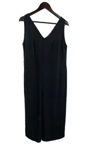 Everlane Black Triacetate V Neck Jumpsuit Sleeveless 8