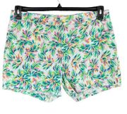 Stella Parker SZ 14 Shorts Floral Stretch High-Rise Zip-Fly Pockets Multicolor