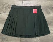 Spanx 14” High Rise Get Moving Pleated Dark Palm Green Tennis Golf Skirt Size S