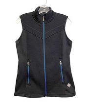 Spyder Women's Full Zip Vest Size Small Black Zippered Pockets‎ Shimmer
