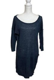 Brochu Walker Womens Linen Dress Long Sleeve Lightweight Breathable Large NEW