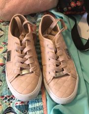 Light Pink Leather Sneakers
