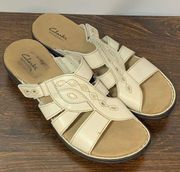 Clarks Bendables leather Slide shoe size 10 ￼