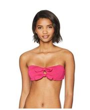 MINKPINK Lola Tie Pink Swimsuit Bikini Top Small