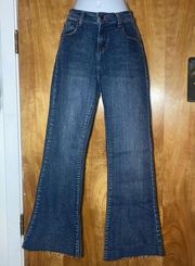 Blue Denim Colab Feel The Sun Saltwater & Song Flare Jeans Size 11