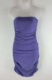 Halston Heritage Wool Strapless Bodycon Dress Purple Size 4