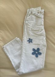 white denim jeans