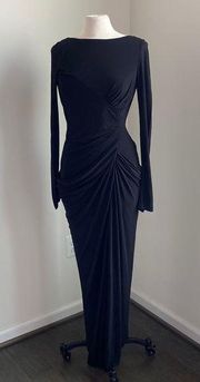 BADGLEY MISCHKA Black Draped Dress Size 8
