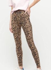 JCrew full length leopard print cotton leggings  