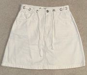 White Denim Skirt